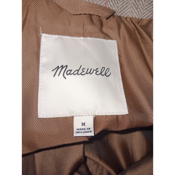 MADEWELL Larsen Blazer in Plaid size M Brown Plaid - Picture 5 of 8